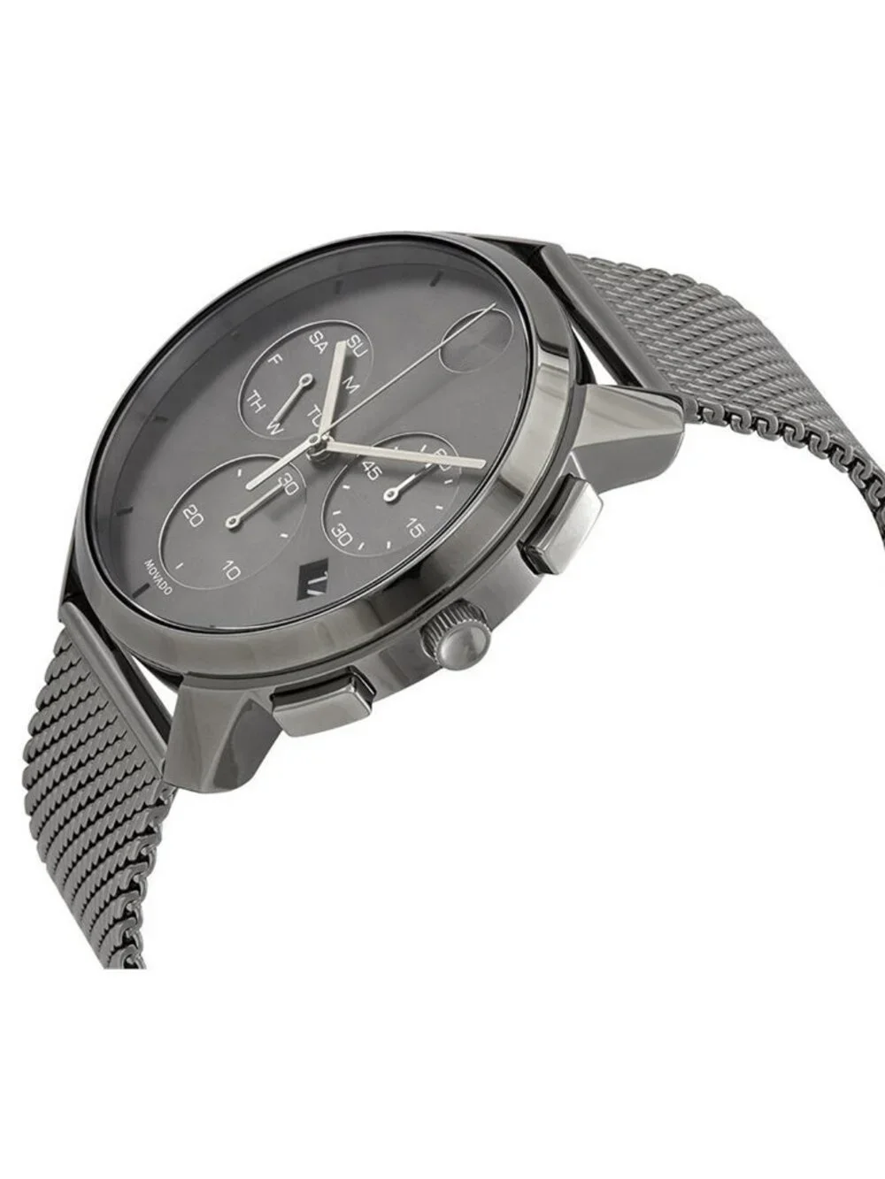 NWT Movado Bold Thin Chronograph Quartz Grey Dial Men's Watch